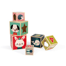 Charger l'image dans la galerie, PYRAMIDE 6 CUBES BABY FOREST (BOIS)